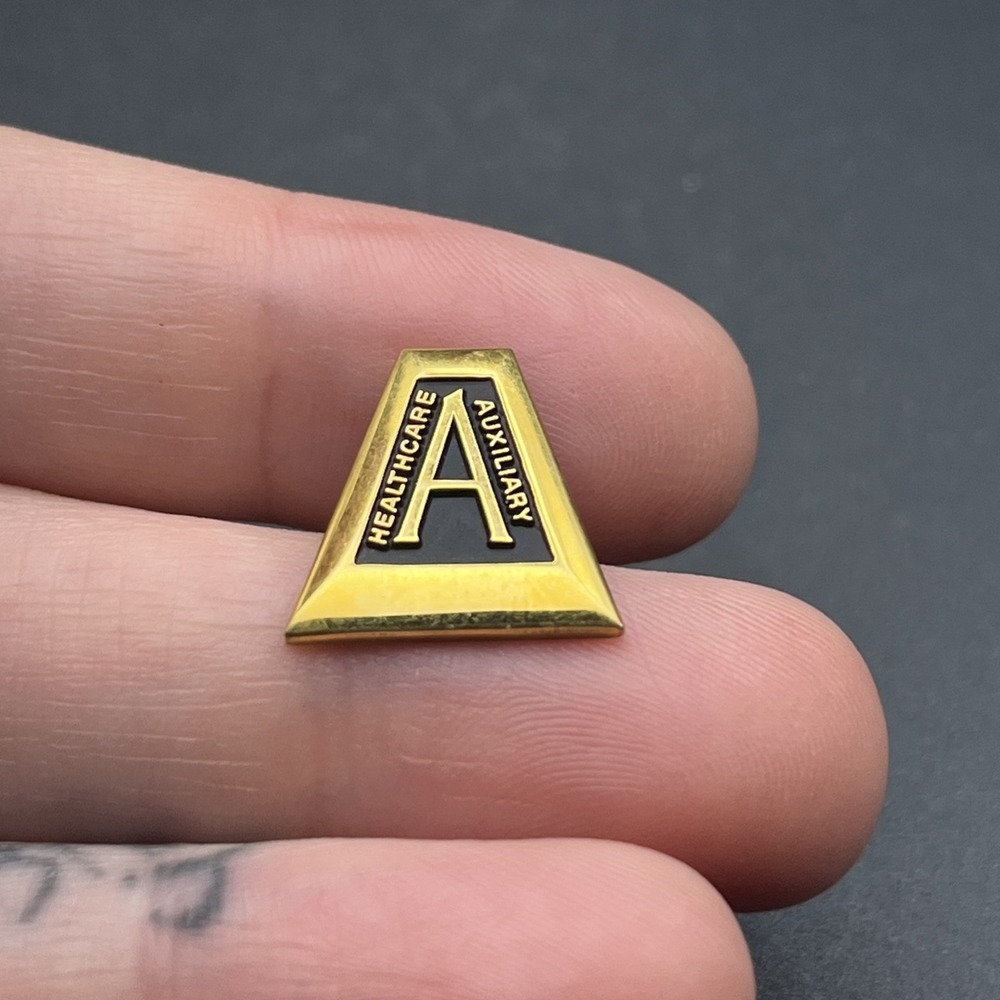 Auxiliary Healthcare 1/10 10K Gold Lapel Hat Pin‎